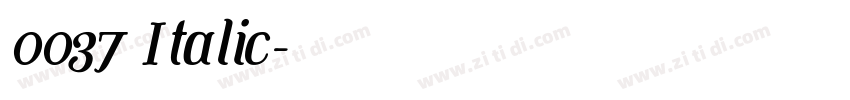 0037 Italic字体转换